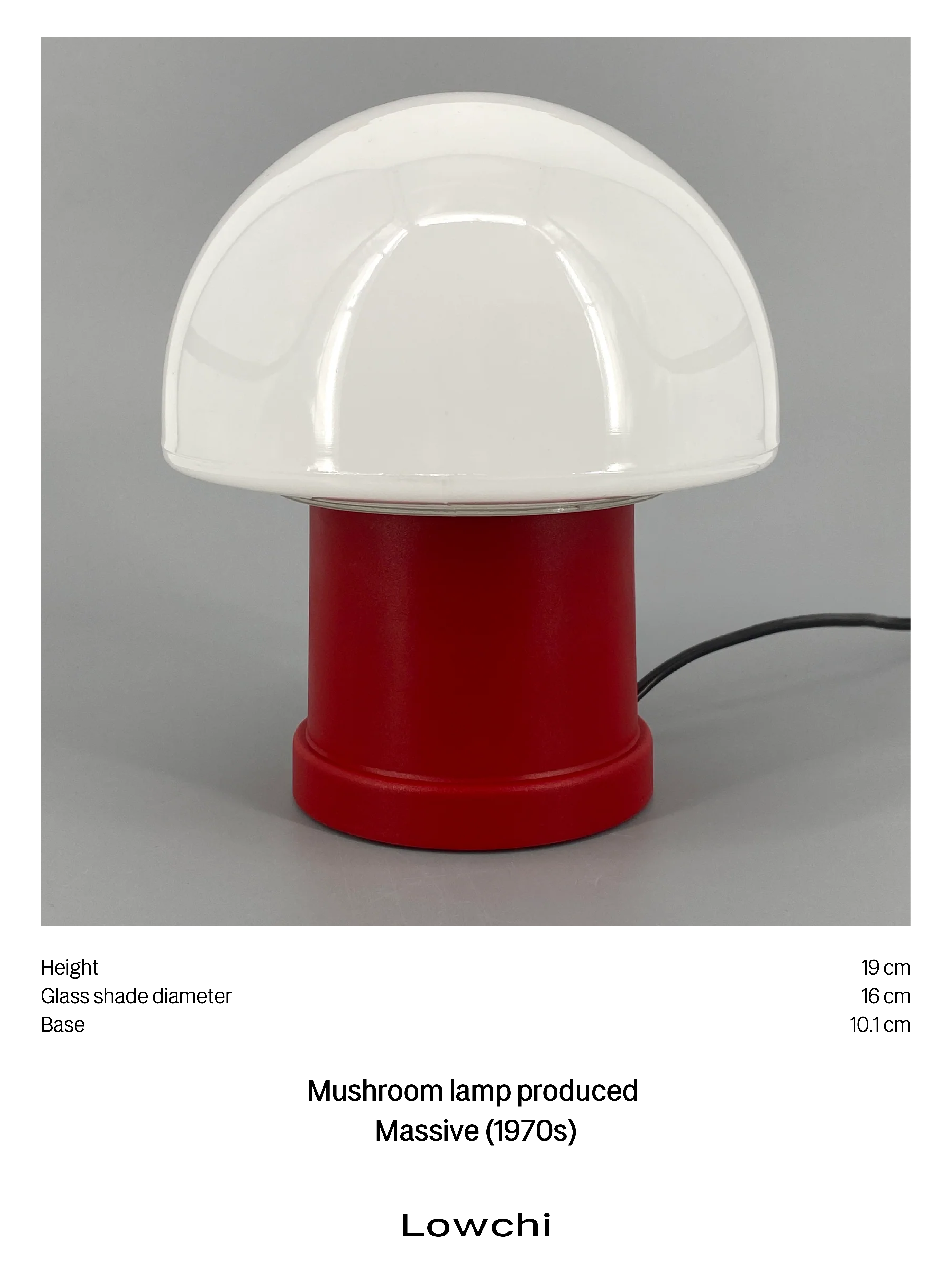 LOWCHI Home 004 red mushroom table lamp